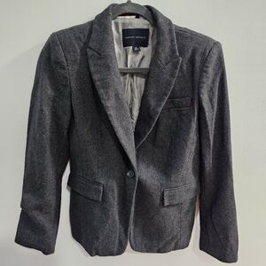 Banana Republic wool blazer women's 6 pink grey inside pocket